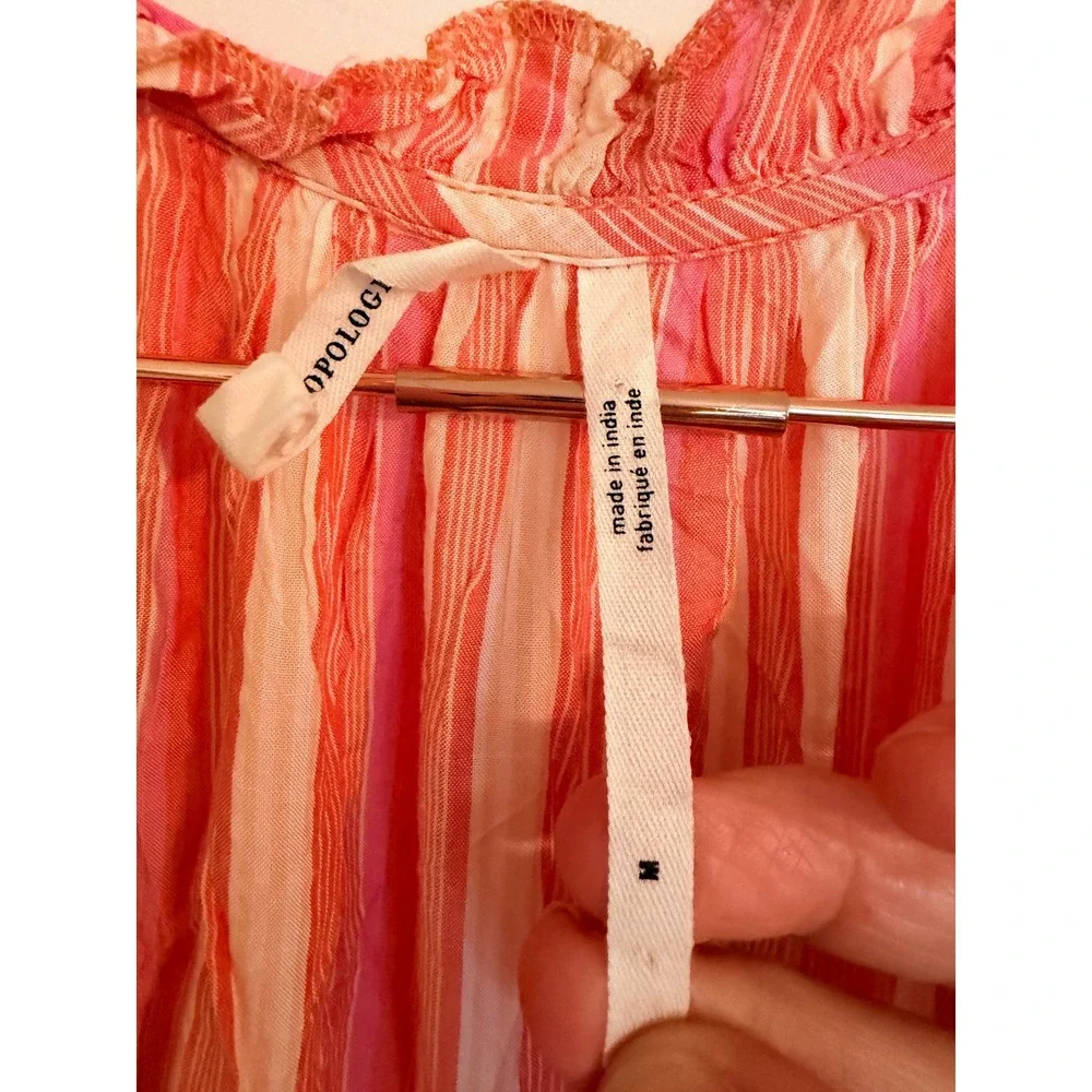 Anthropologie striped jumpsuit
